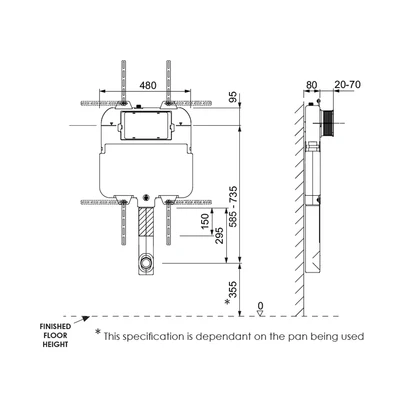 Argent Grace Wall Face Package with Inwall Cistern - Image 3