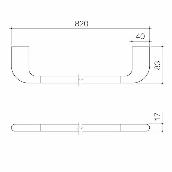 Caroma Contura II 820mm Single Towel Rail - Image 6