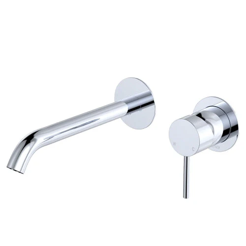 Fienza Kaya Wall Basin/Bath Mixer 200mm Round Plate - Image 6
