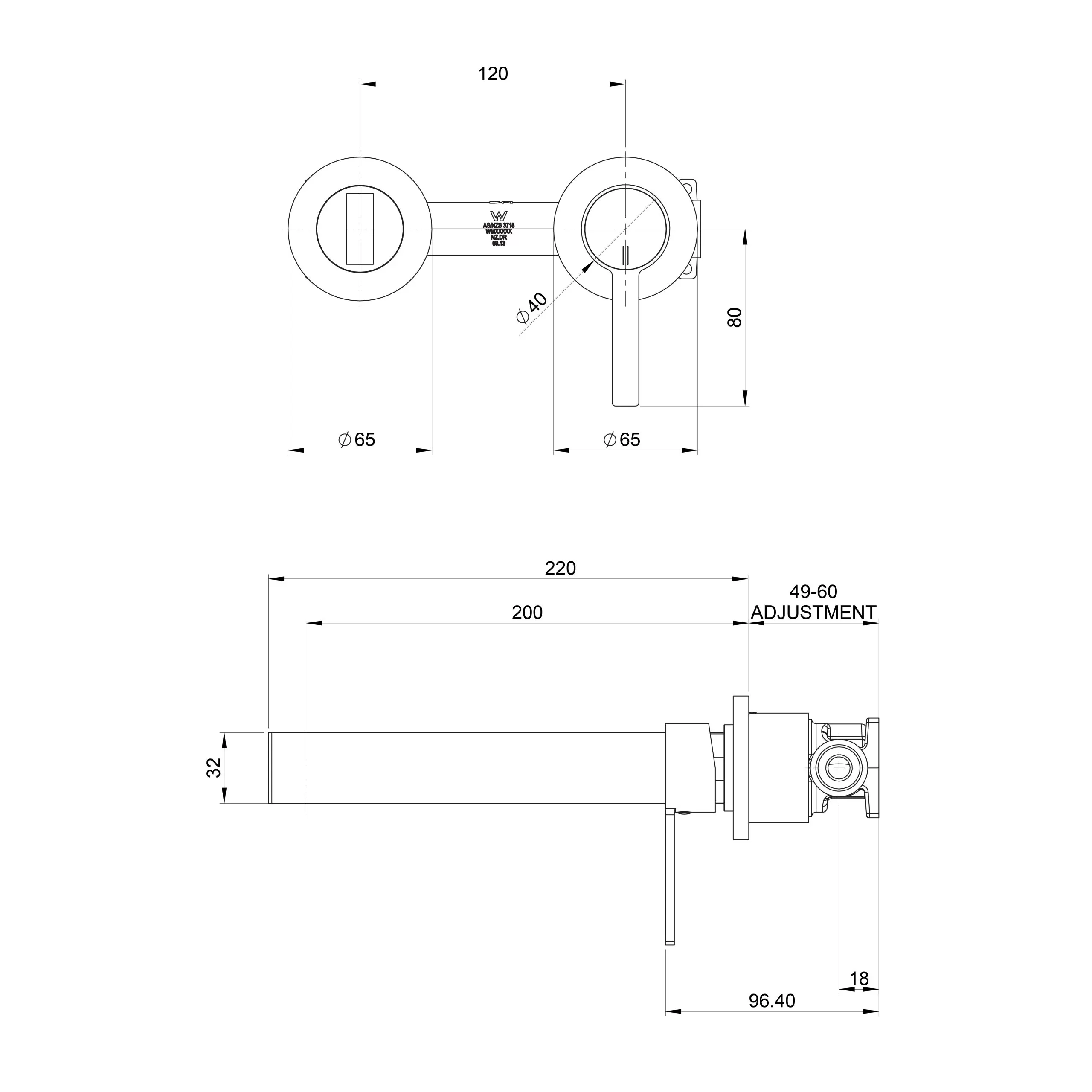 Phoenix Lexi MKII Wall Bath Mixer - Image 4