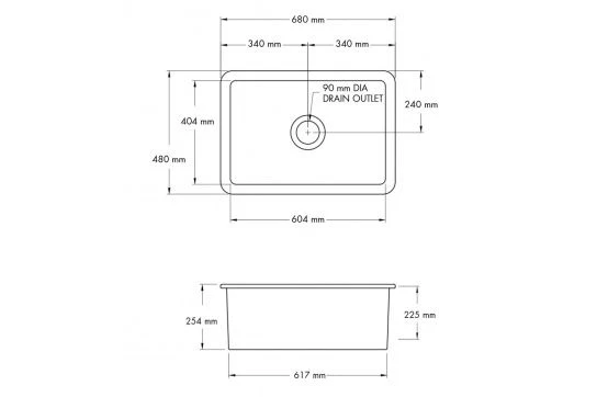Cuisine 68 x 48 Fire Clay Butler Sink - Image 4