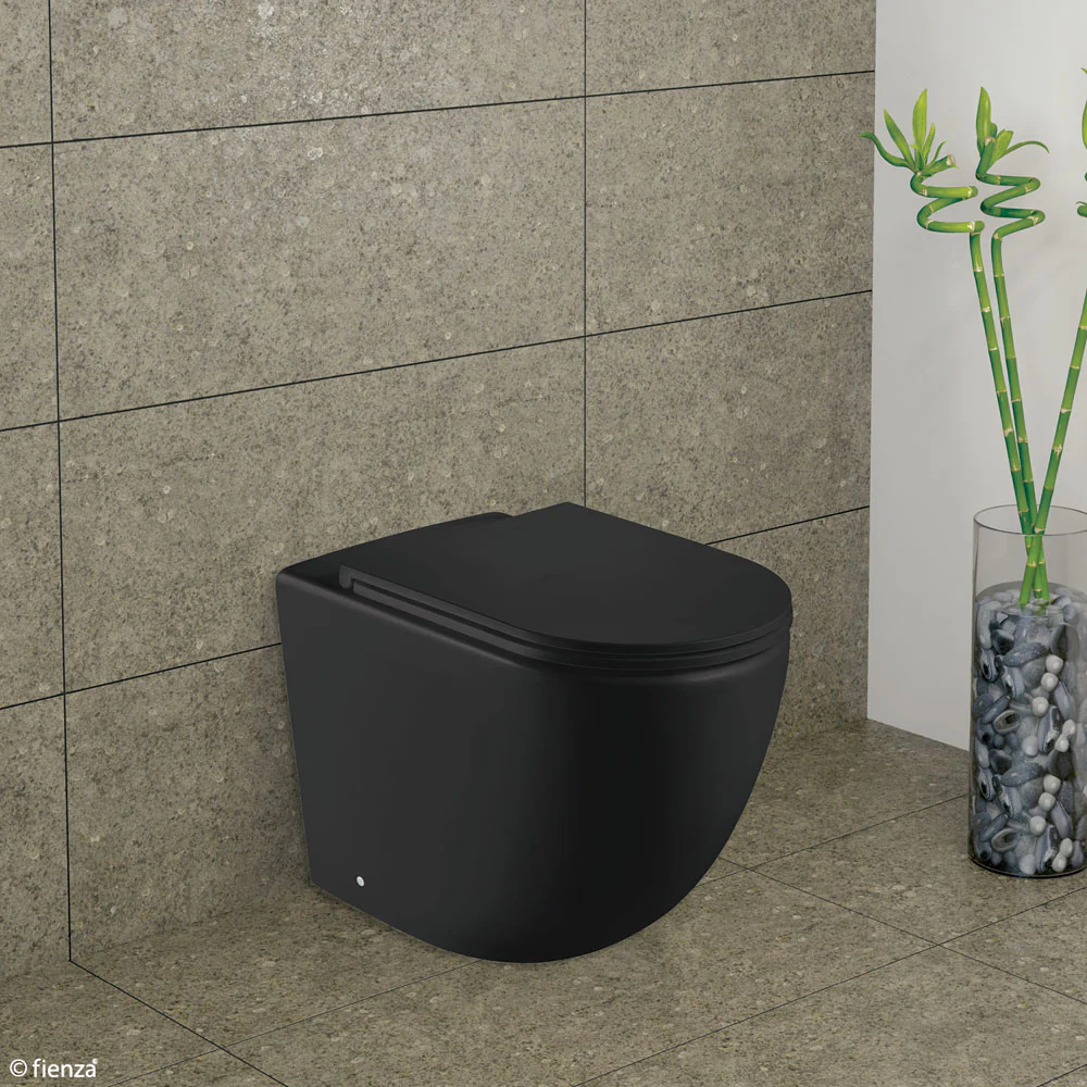 Fienza Koko Matte Black Rimless Wall Face Pan