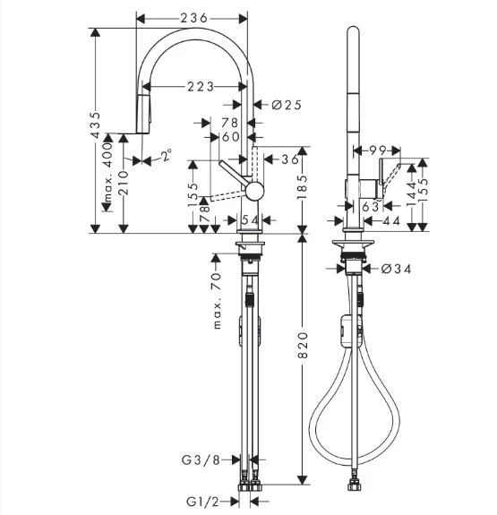 Hansgrohe Talis M54 Pullout Mixer - Image 4