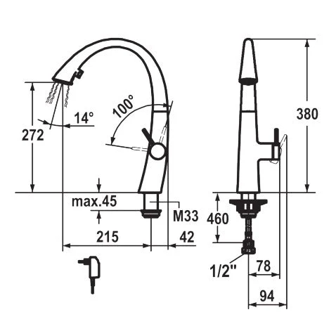 KWC Zoe Sink Mixer With Light - Image 6