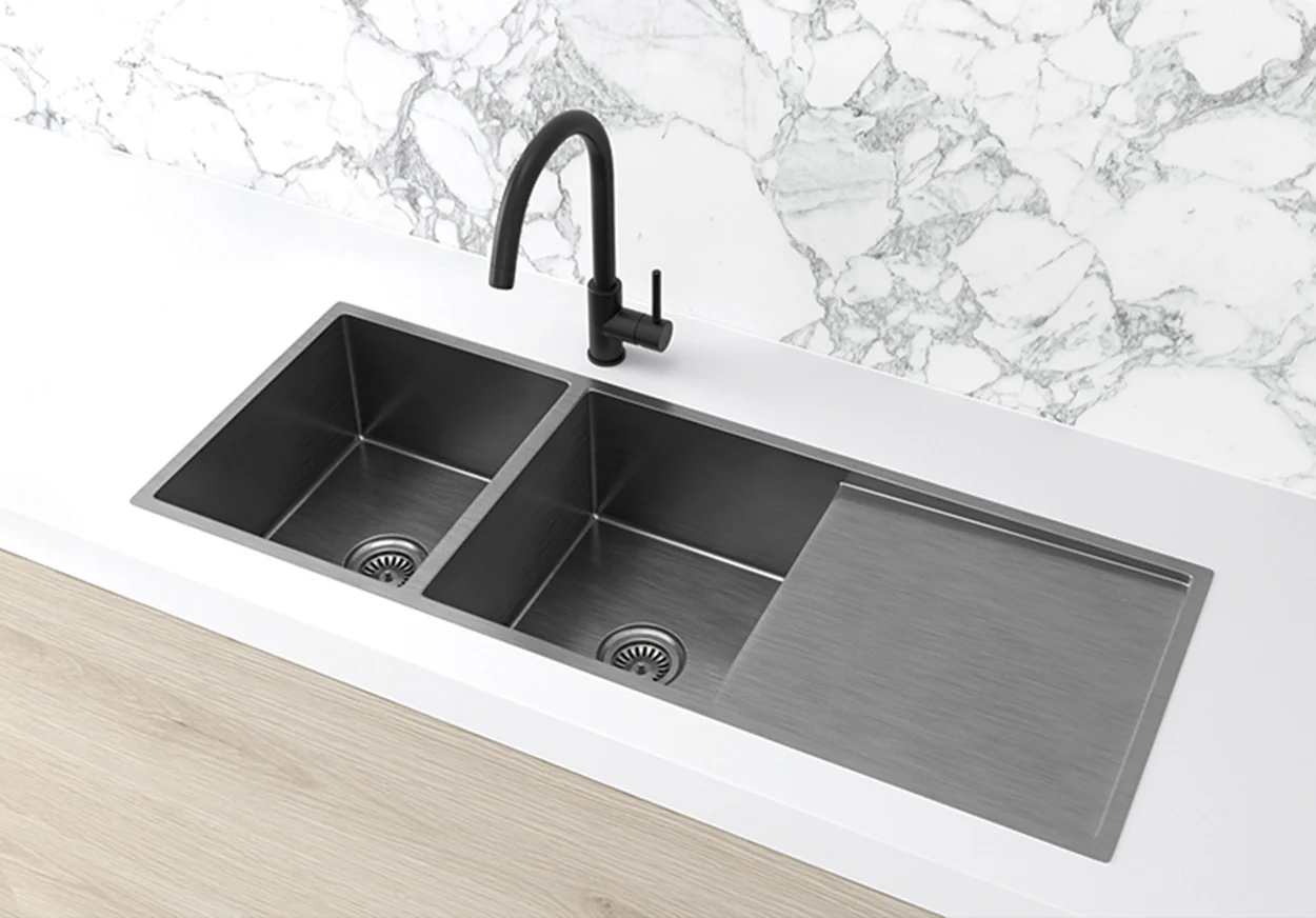 Lavello Kitchen Sink - Double Bowl & Drainboard 1160 x 440 - Image 2