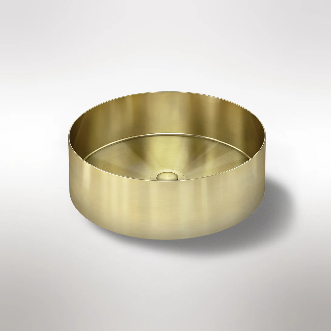 Lavello Round Steel Bathroom Basin 380 x 110 - Image 3