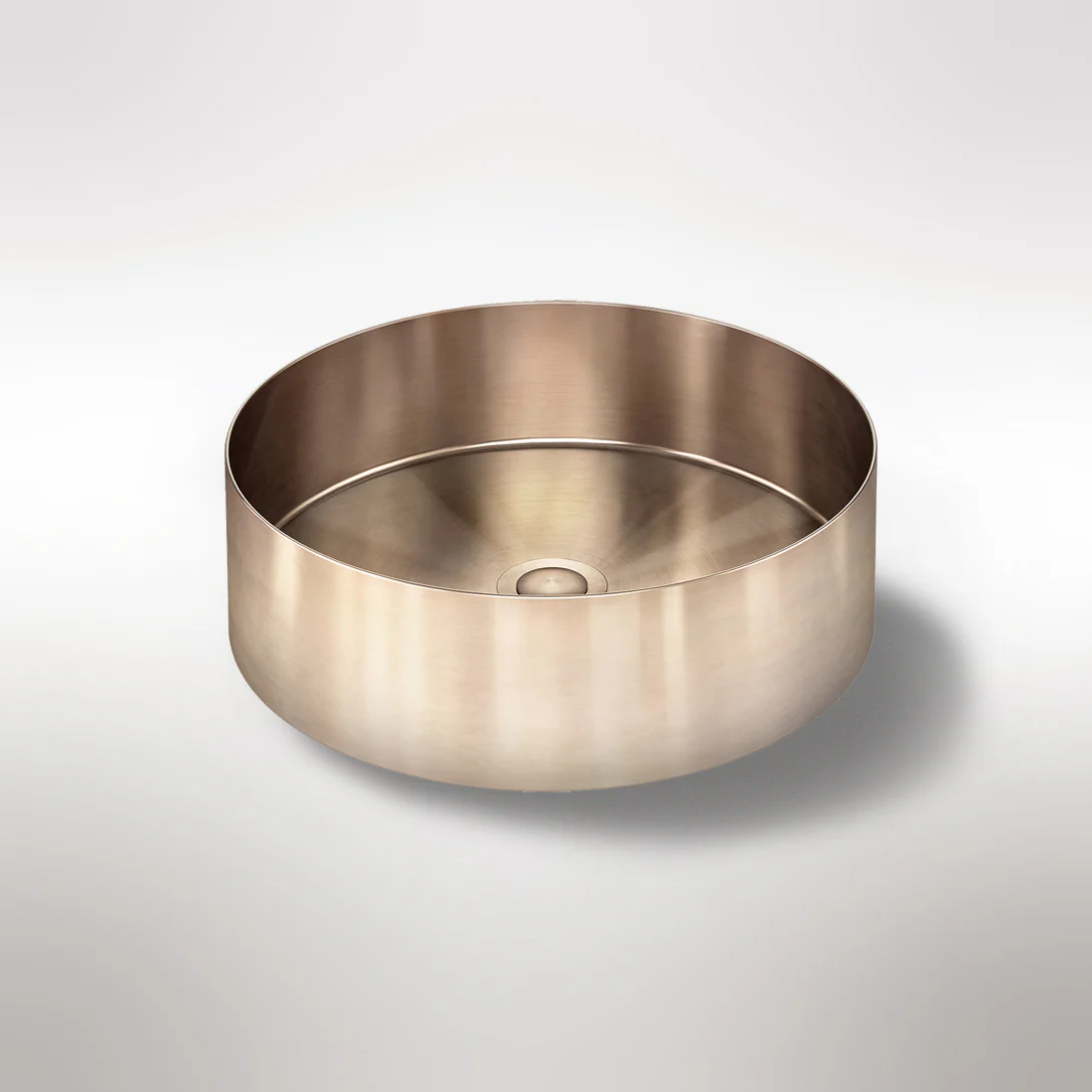 Lavello Round Steel Bathroom Basin 380 x 110 - Image 4