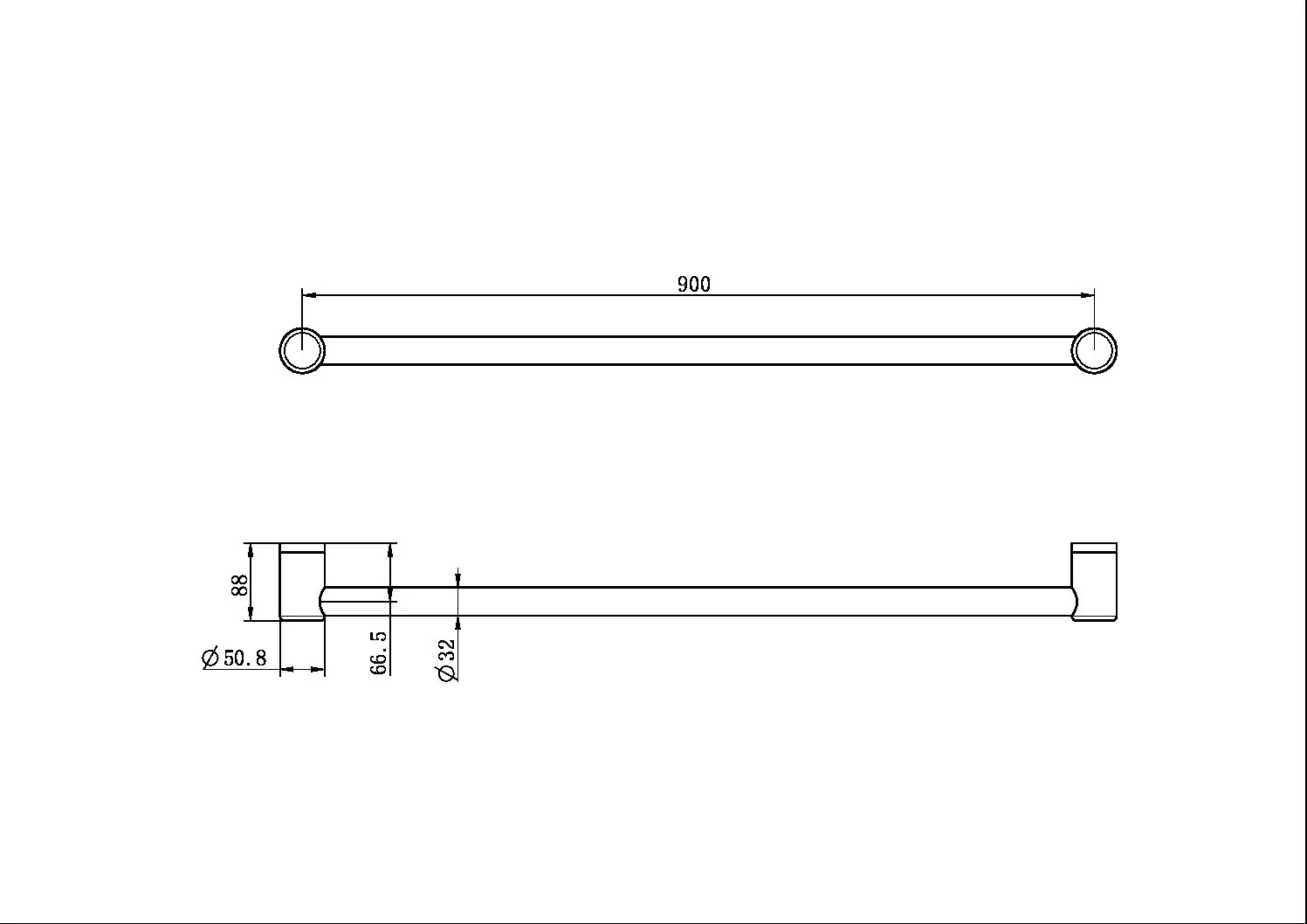 Mecca Care 32mm Grab Rail 900mm - Image 7