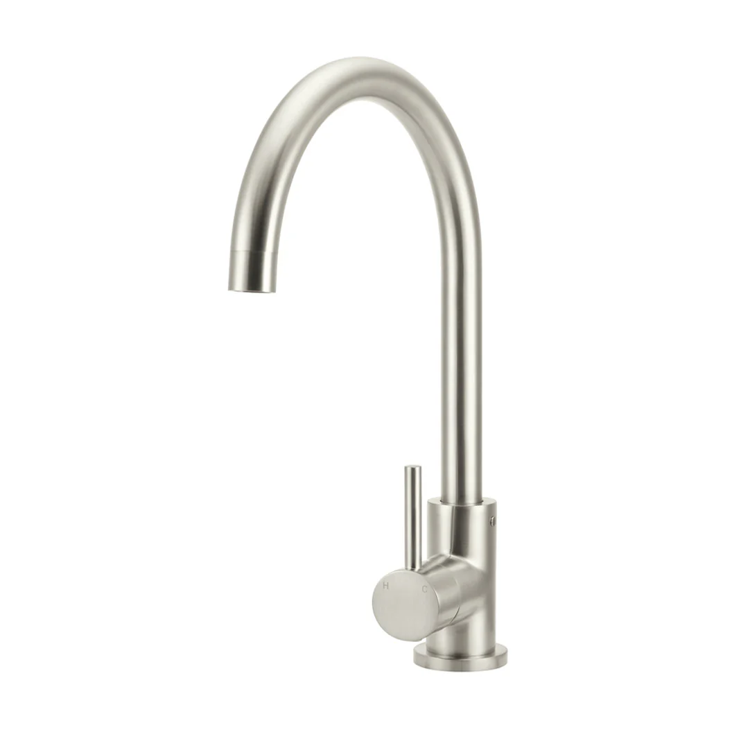 Meir Round Gooseneck Kitchen Mixer Tap - Image 4