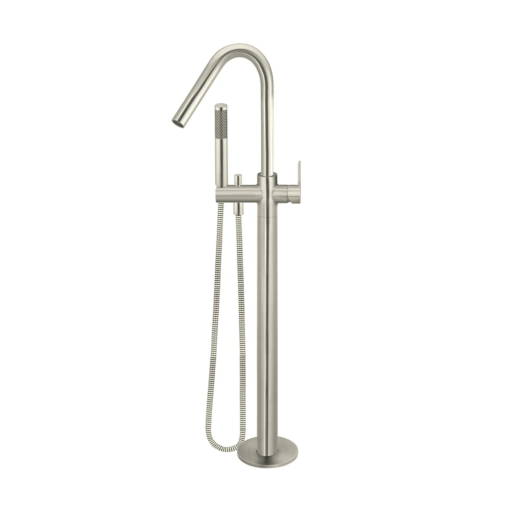 Meir Round Paddle Freestanding Bath Spout and Hand Shower - Image 4
