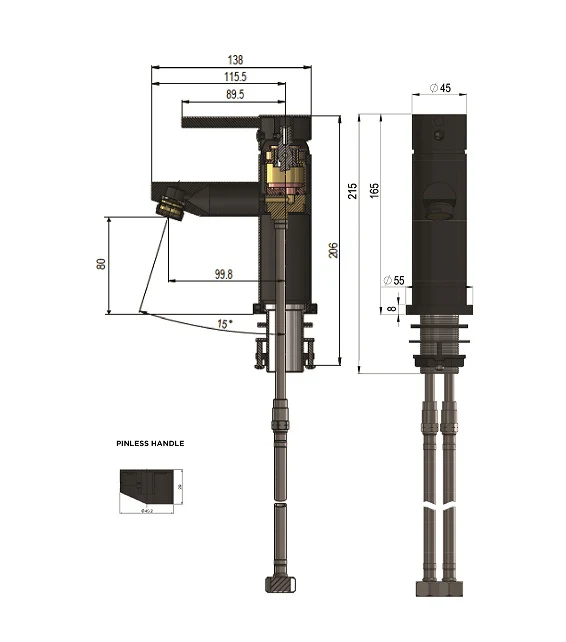 Meir Round Pinless Basin Mixer - Image 7