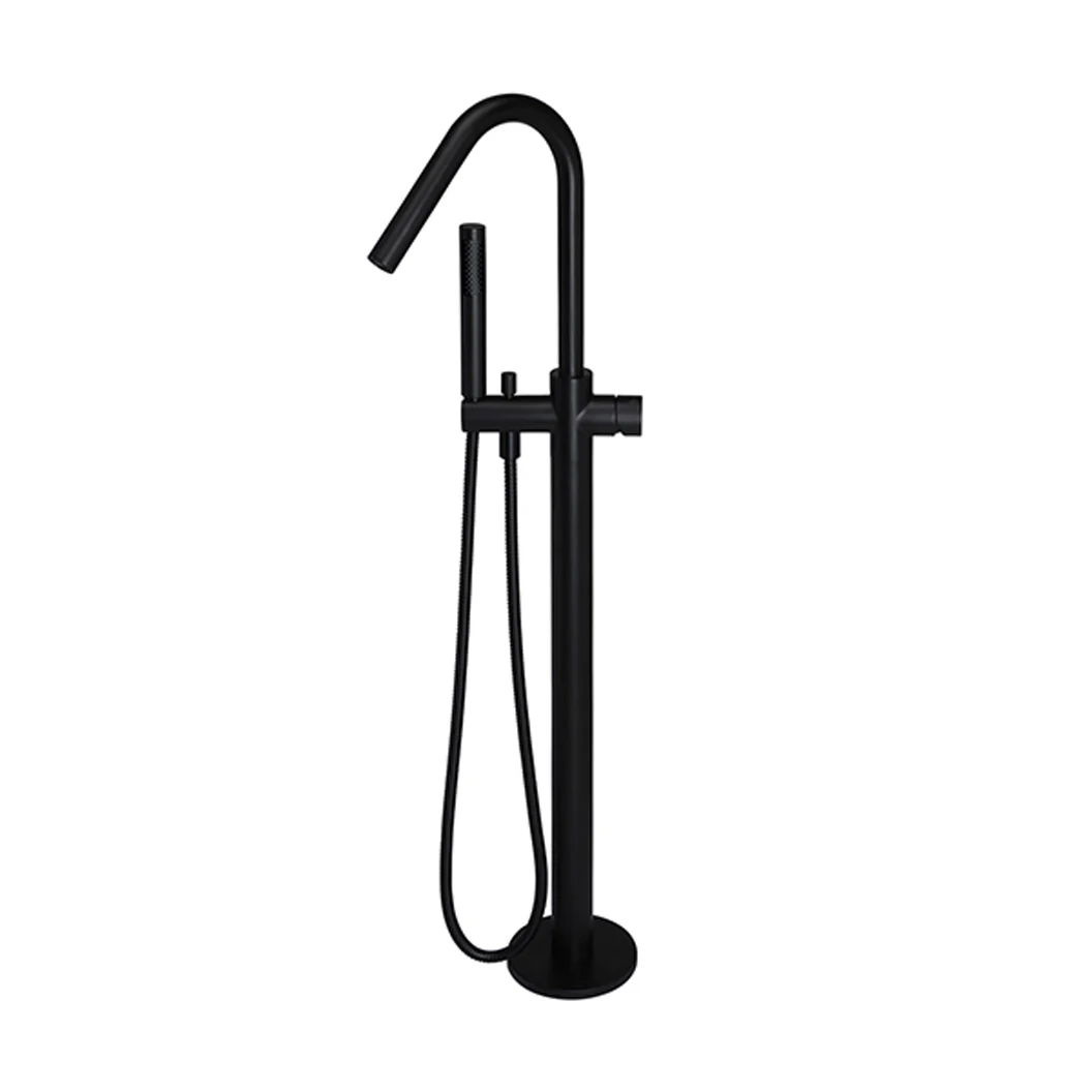 Meir Round Pinless Freestanding Bath Spout and Hand Shower - Image 2