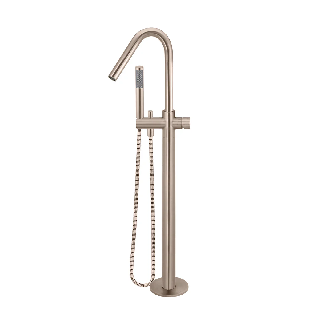 Meir Round Pinless Freestanding Bath Spout and Hand Shower - Image 3