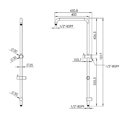 NDW Aria Twin Shower System - Image 4