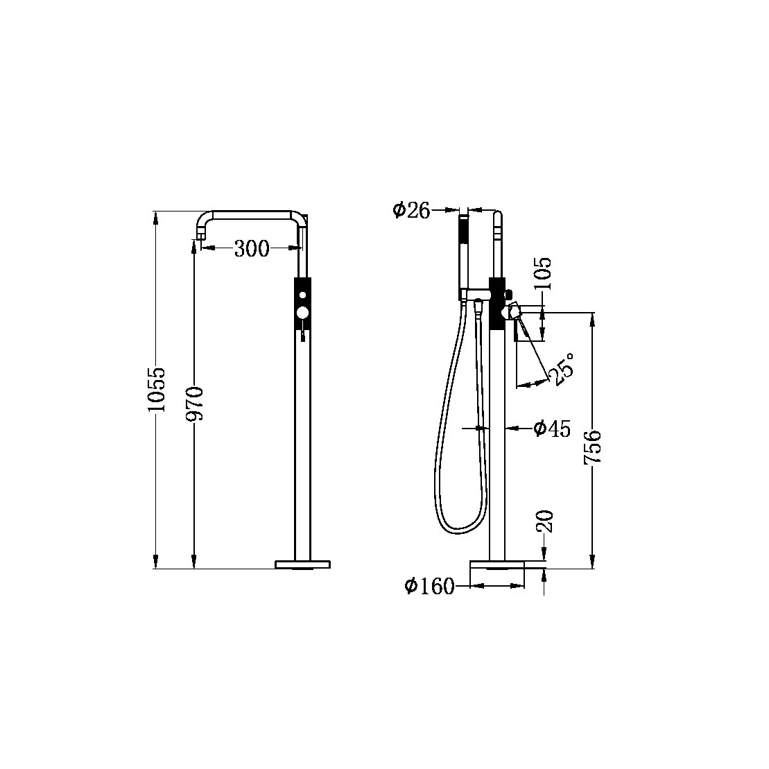 Nero Opal Bath Filler with Handshower - Image 5