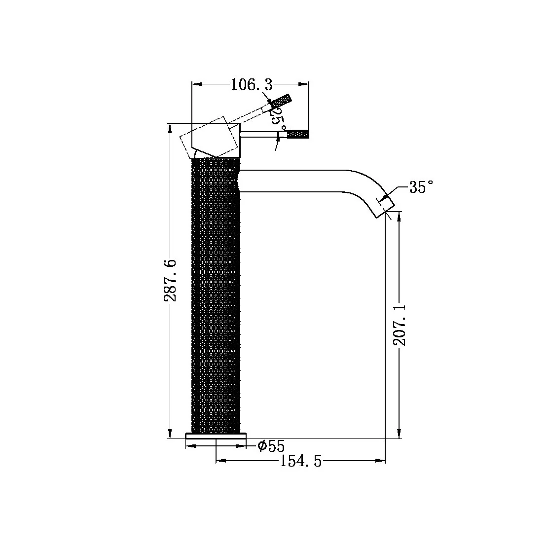 Nero Opal Tall Basin Mixer - Image 5
