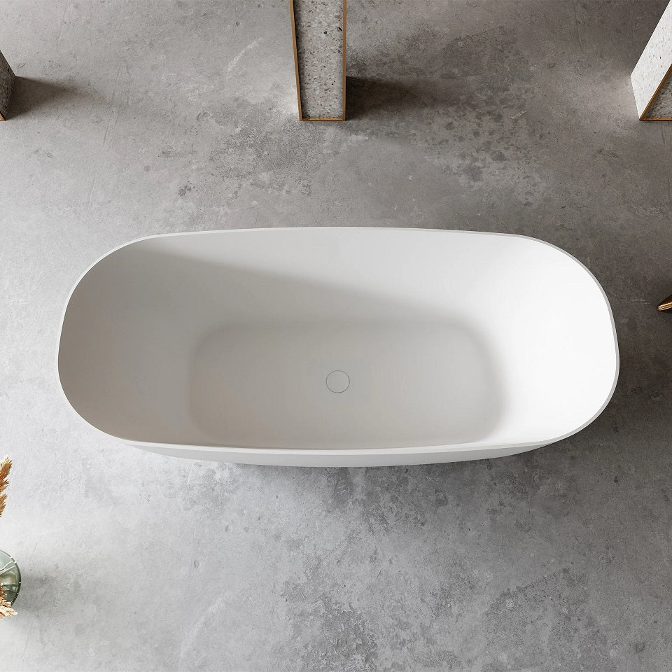 Om Matte White Freestanding Bath - Image 3