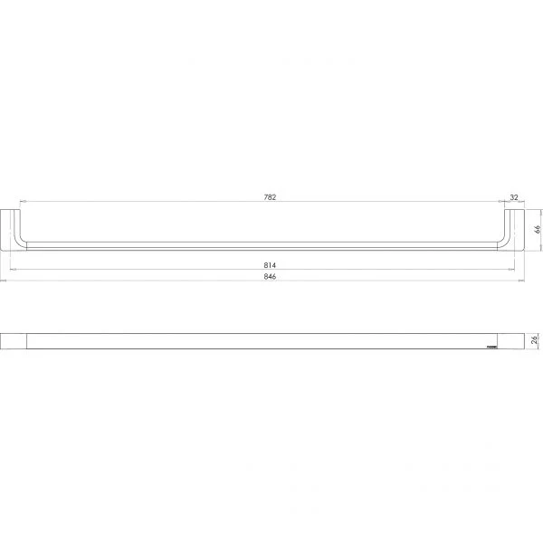 Phoenix Gloss 800mm Single Towel Rail - Image 6