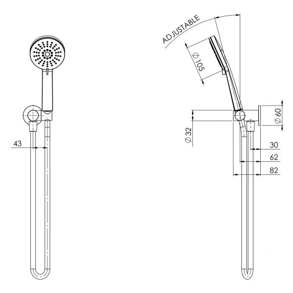 Phoenix Vivid Slimline Hand Shower - Image 6