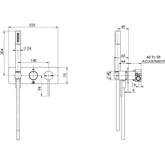 Phoenix Vivid Slimline Wall Shower System - Image 7