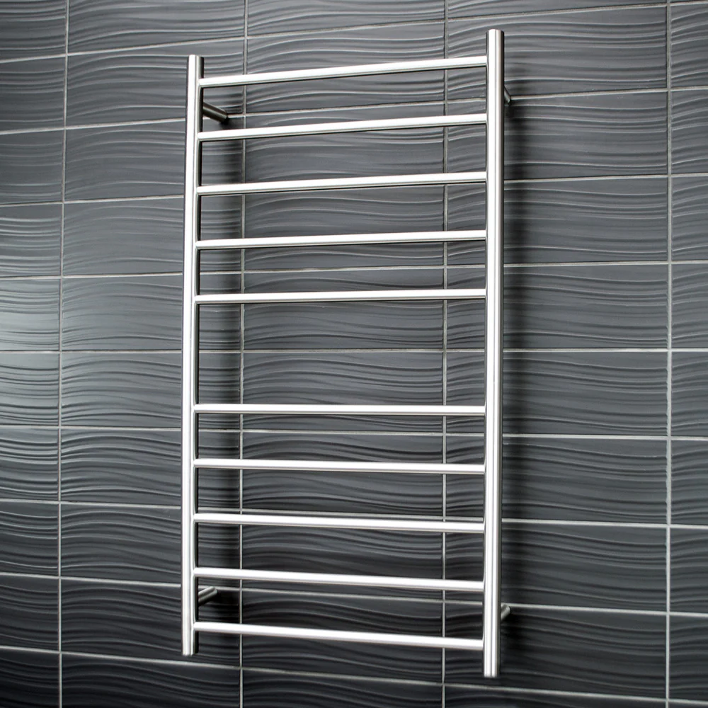 Radiant Heated Round Ladder 600 x 1100mm Brushed Satin - Image 2