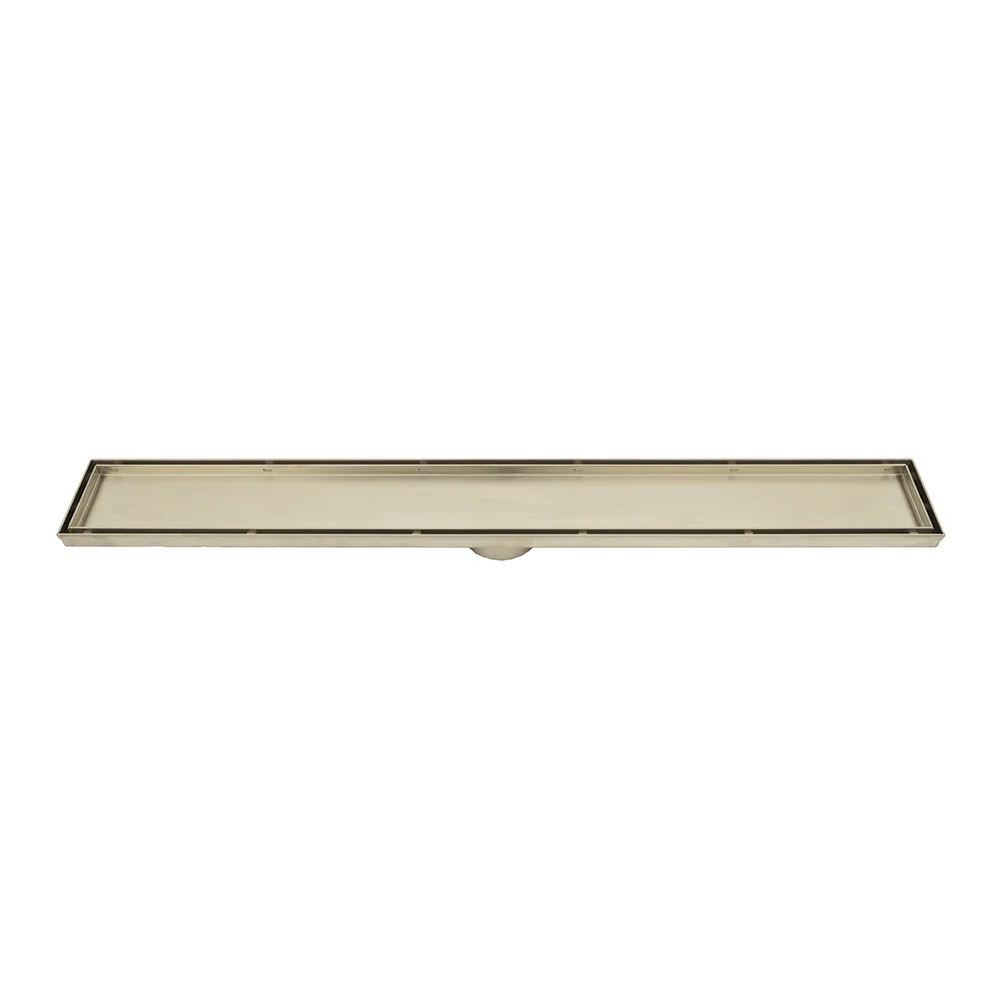 Radiant Linear Tile Insert Floor Grate Brushed Nickel 900mm x 100mm 74mm Outlet