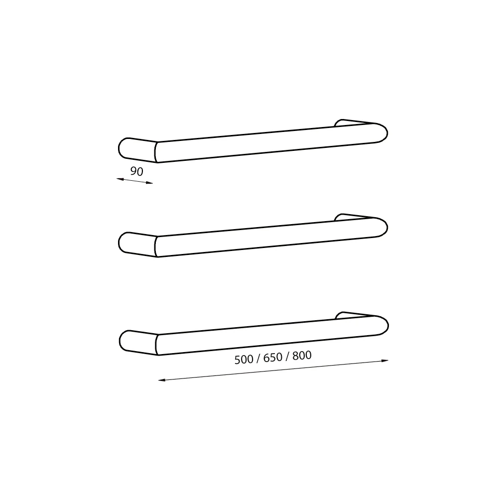 Radiant Low Voltage Single Round Bar 650mm Matt Black - Image 2