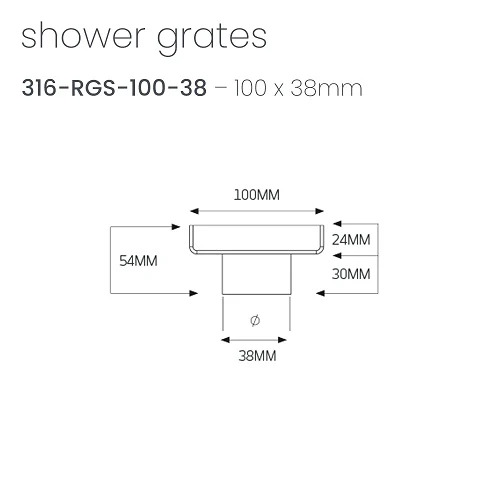 Radiant Square Tile Insert Floor Waste 100mm x 100mm - Image 3