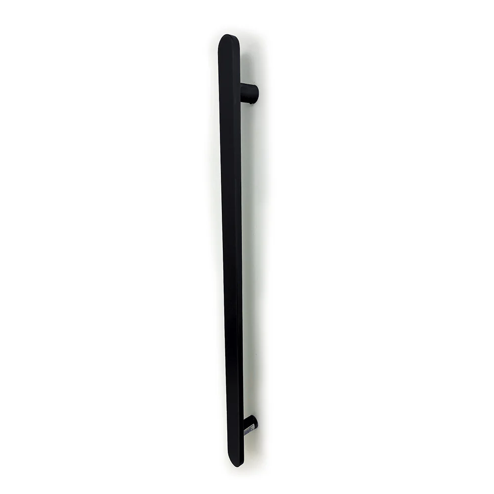 Radiant Vertical Flat Bar Towel Rail 50 x 930mm Matt Black BLK-FVTR-930 - Image 2