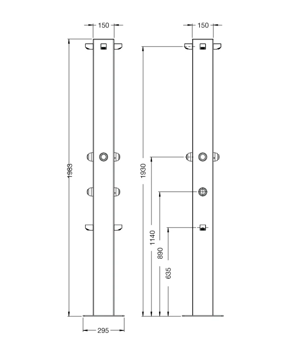 Rainware Beach Quartet 5045 Outdoor Shower - Image 4