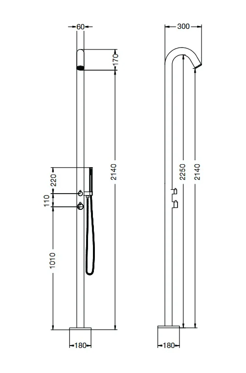 Rainware Maroubra Freestanding Outdoor Shower - Image 5