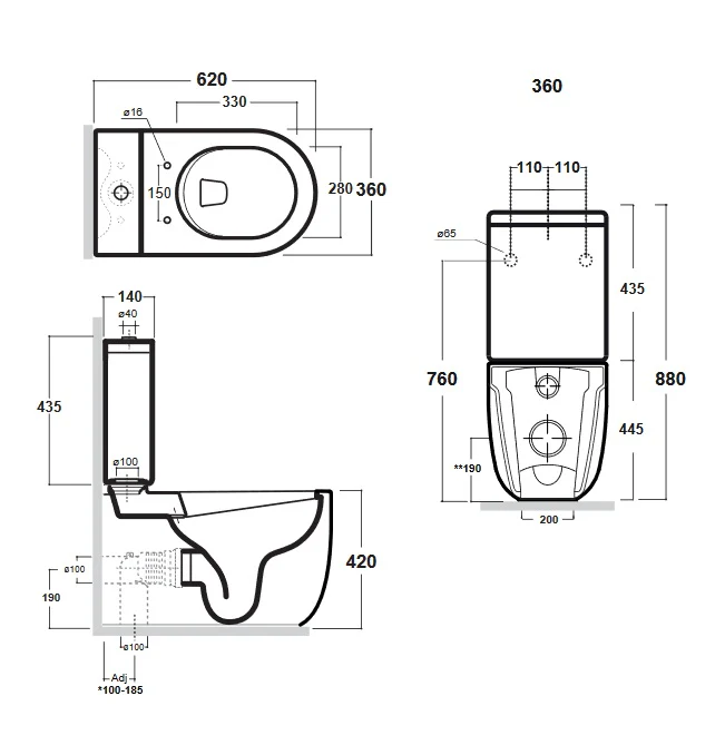Studio Bagno Milady BTW Toilet Suite - Image 4