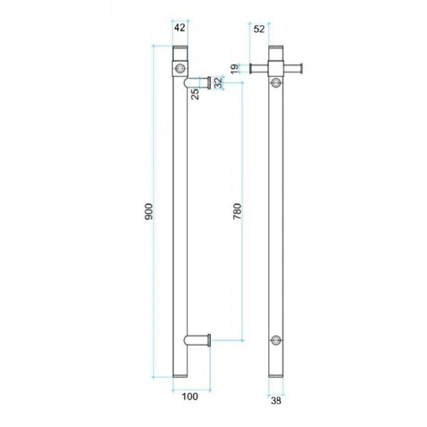 Thermorail VS900HBR Vertical Heated Rail - Image 8