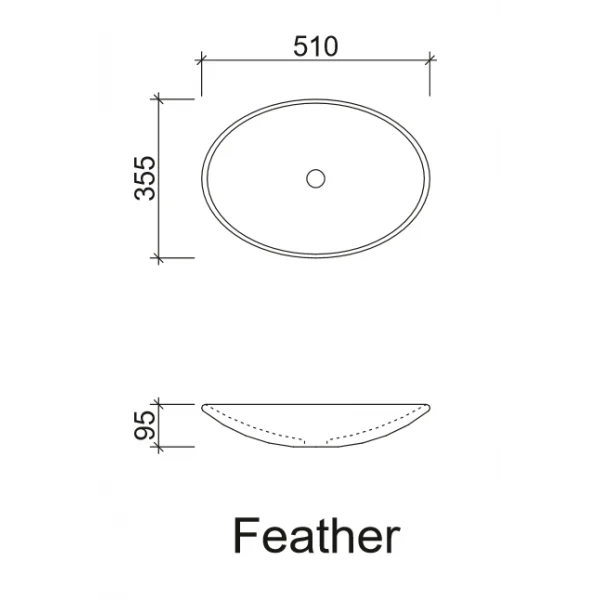 Feather Above Counter Basin - Image 4