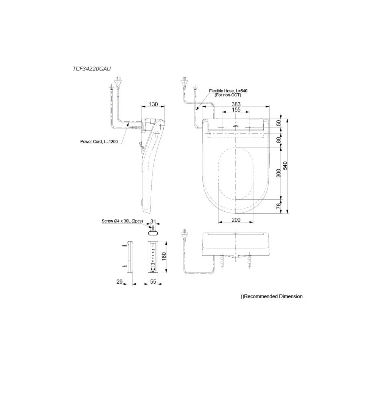 Toto Basic Plus Toilet with Remote Washlet S5 - Image 4