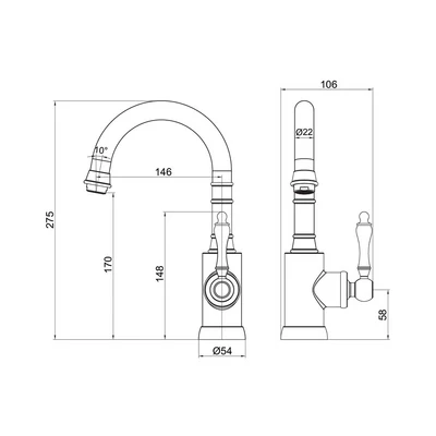 Villeroy & Boch Avia 2.0 Gooseneck Basin Mixer - Image 7