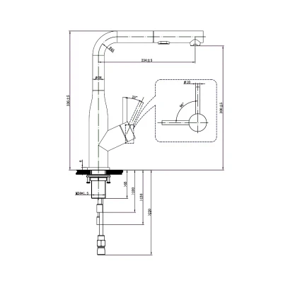 Villeroy & Boch Modern Steel 2.0 Pull Out Kitchen Mixer - Image 3