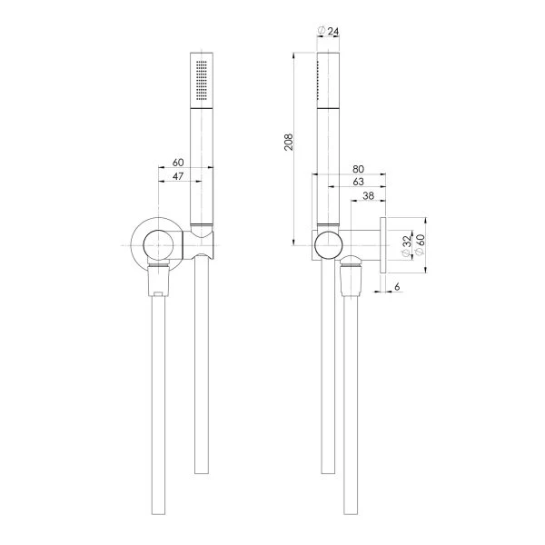 Phoenix Vivid Slimline Microphone Hand Shower - Image 6